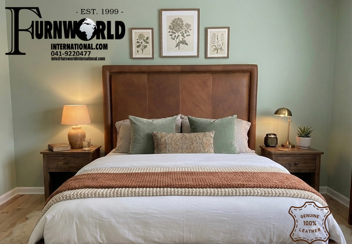 Springbok genuine leather headboard